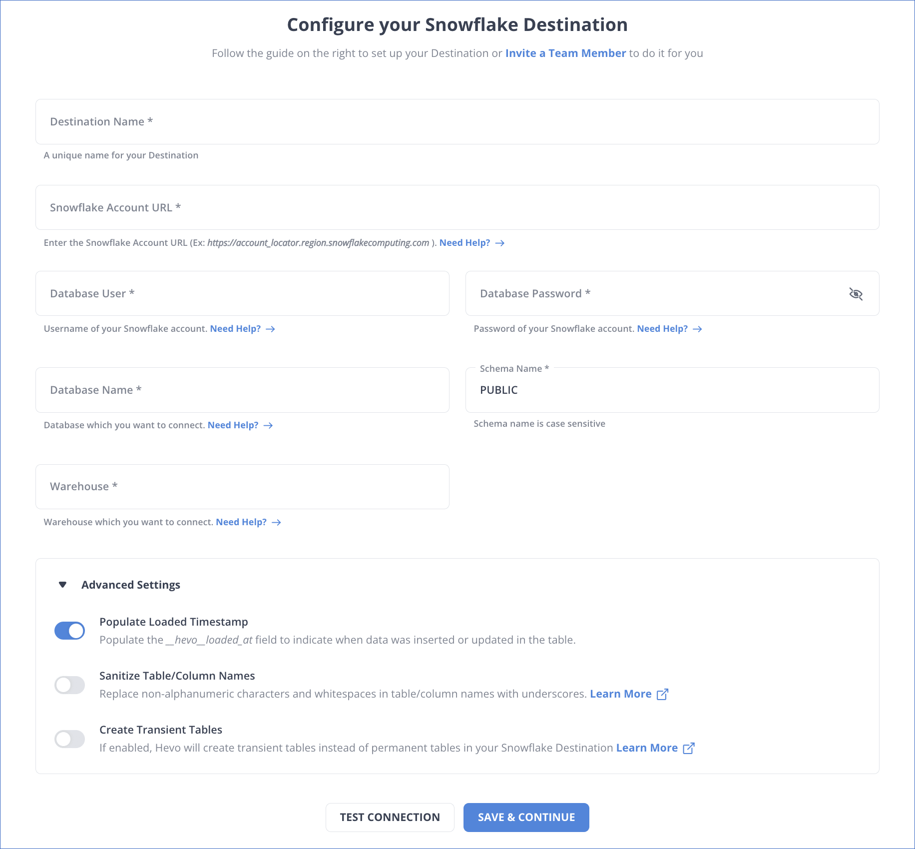 Snowflake Settings: Twilio to Snowflake | Hevo Data